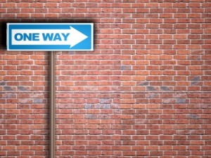 One-way-sign