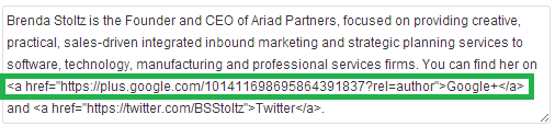 bio Add Google Plus Profile to Bio