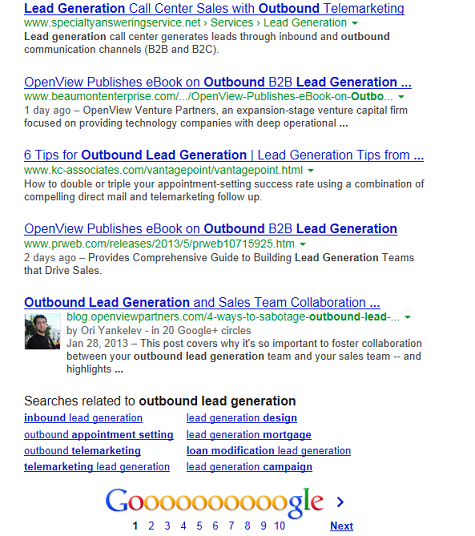 Bottom of Page SERPs
