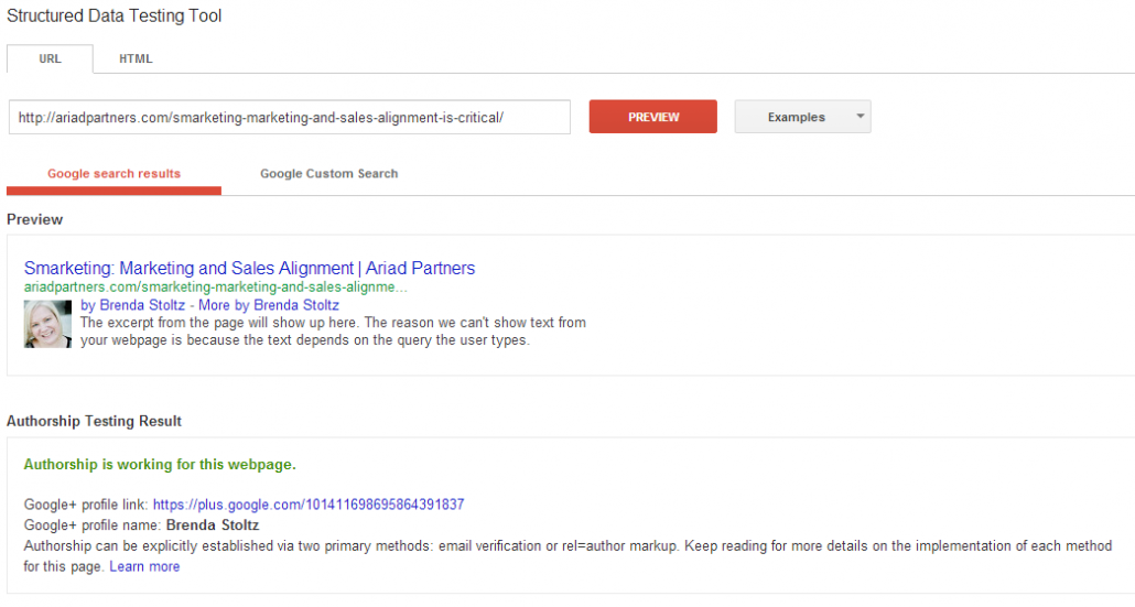 Google's Structured Data Testing Tool