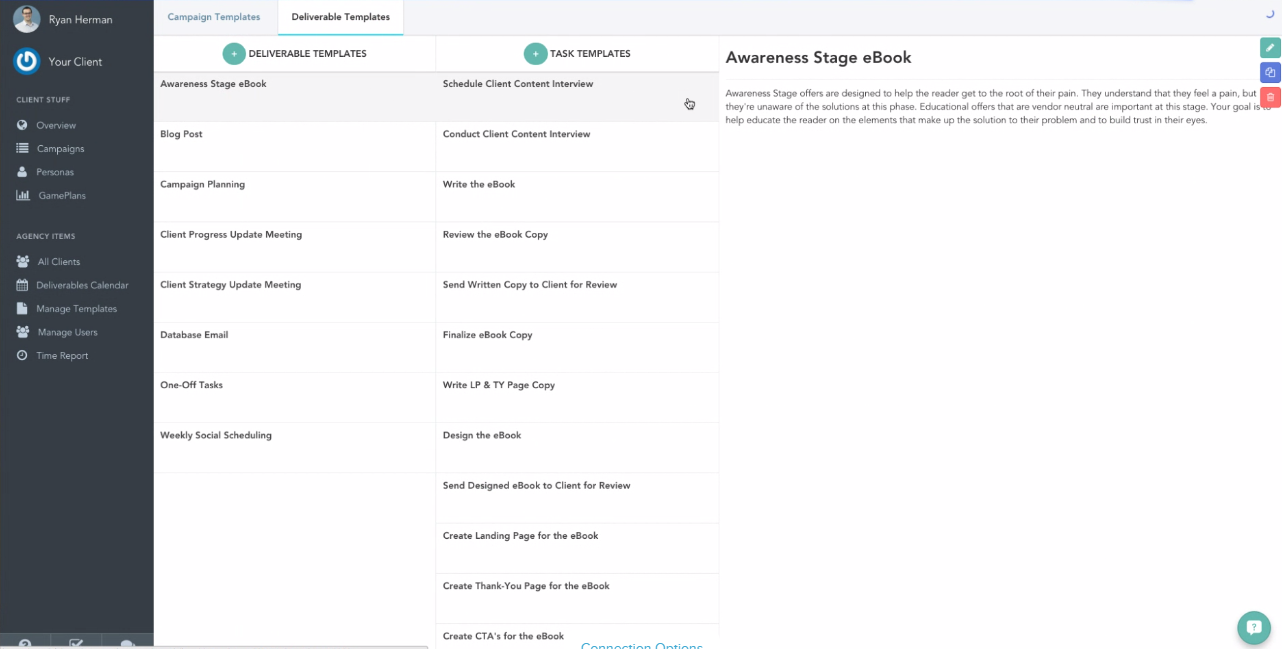 doinbound - screenshot showing Templates