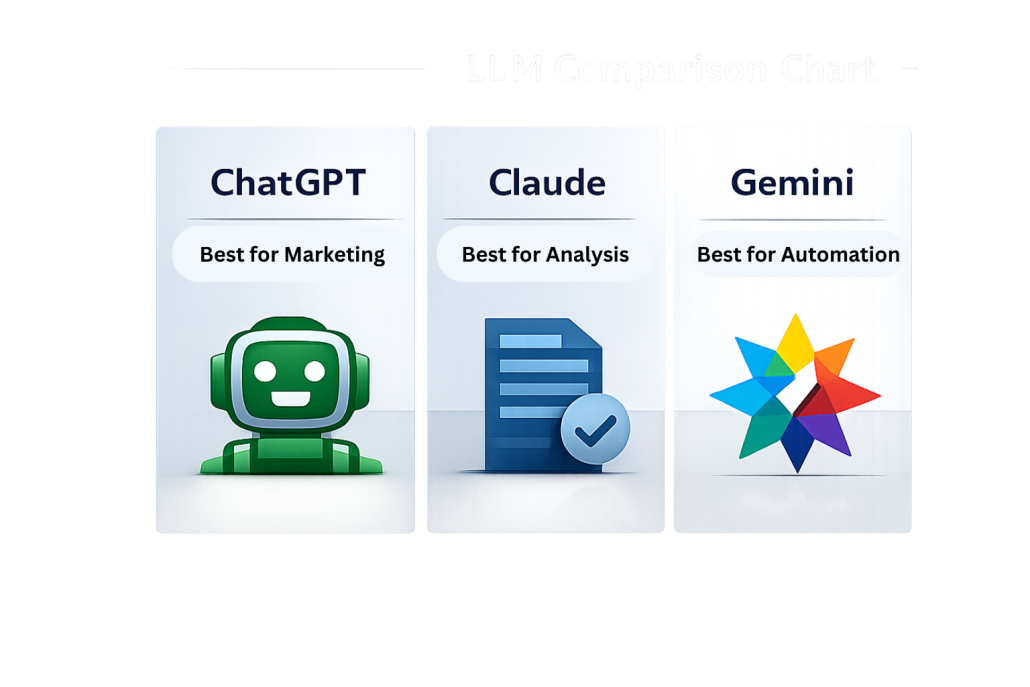 the best LLM AI for business including marketing LLM Comparison