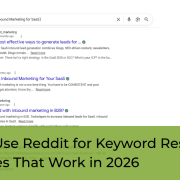 Reddit for Keyword Research