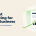 Content marketing for small business guide graphic showing a blog post with a growth chart and rising arrow